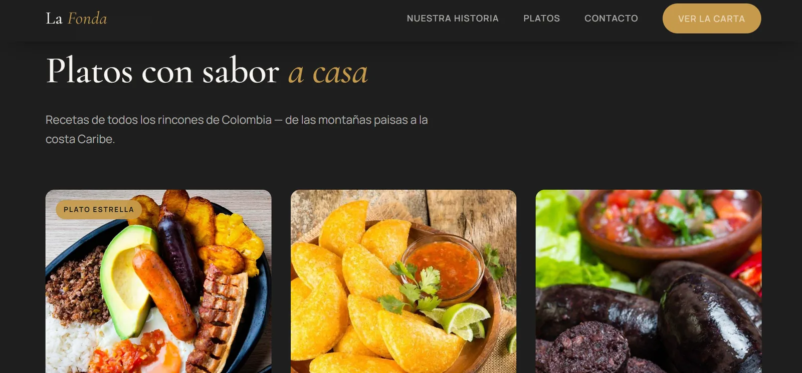 La Fonda restaurant food photography, an example of SM Digital Marketing content work